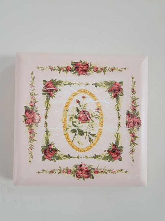 Cute Shabby Chic Rose Canvas Wall Art