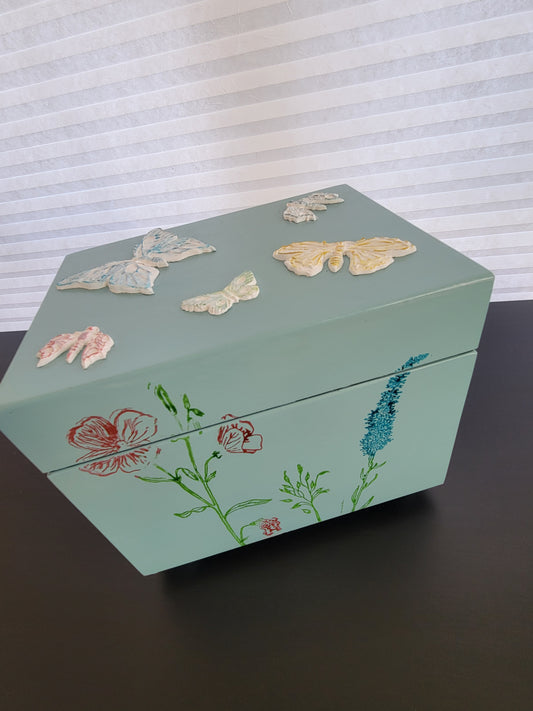 3D Butterflies & Wildflowers Keepsake Box