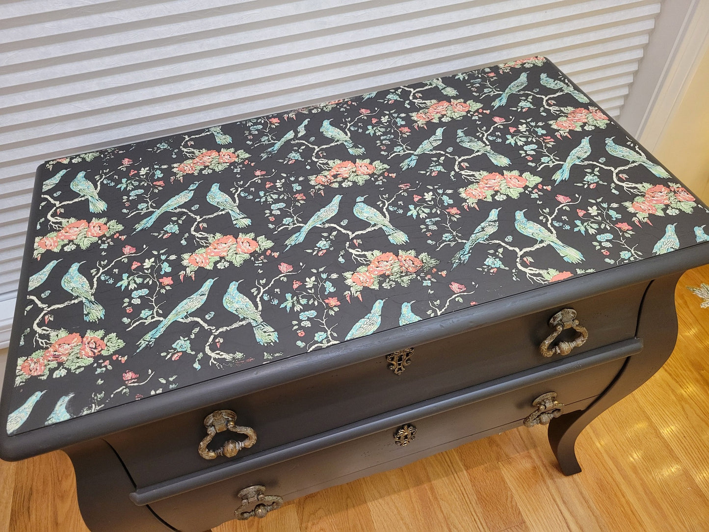 Newly Painted Bombay Style Chest of Drawers