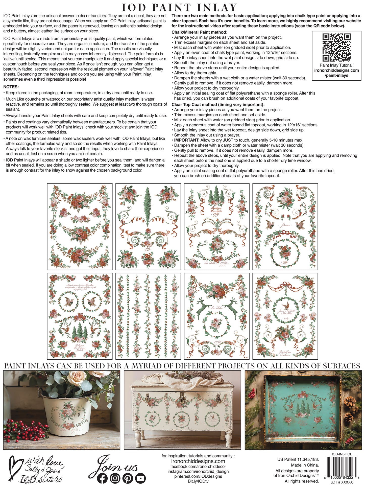 La Folie IOD Paint Inlay 12x16