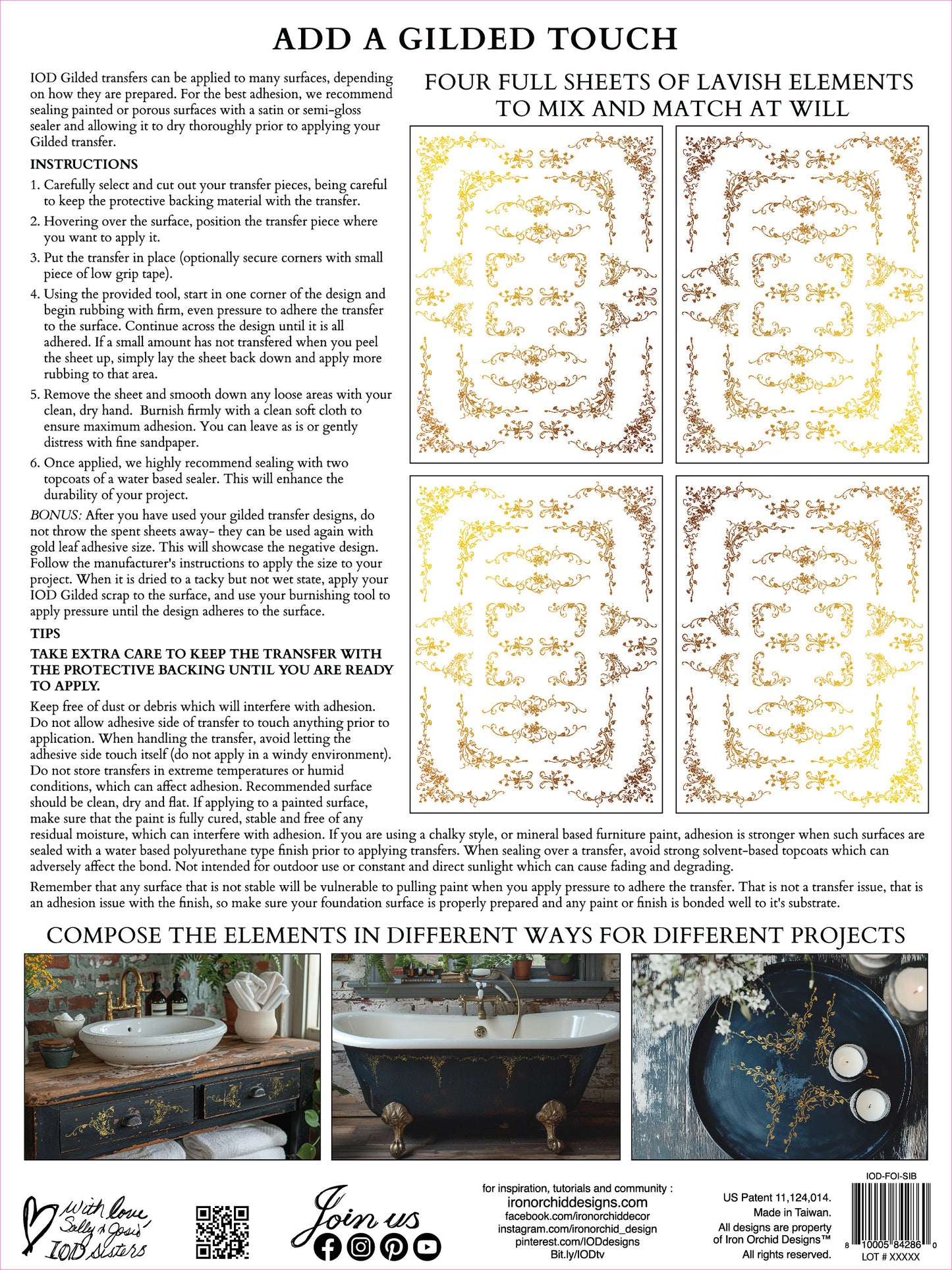 IOD Transfer SiBelle Gilded