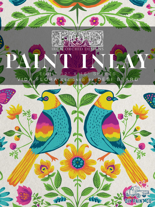 Vida Flora IOD Paint Inlay 12x16 Pad™