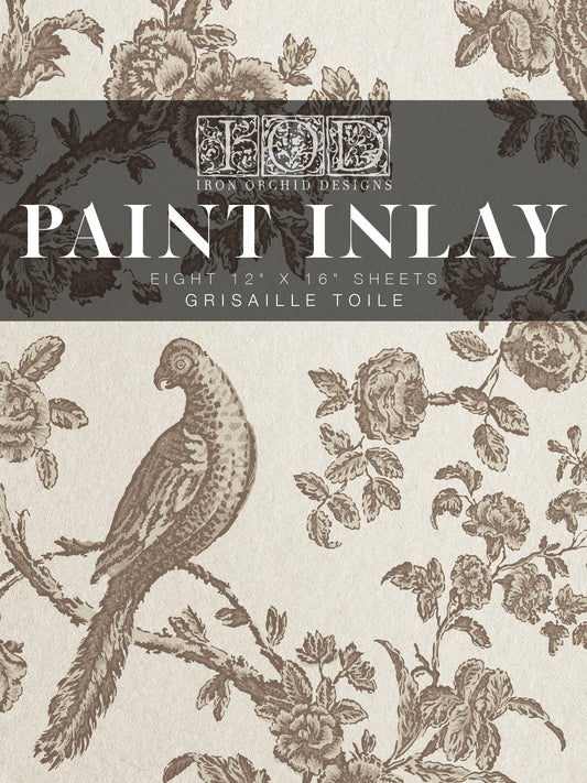 Grisaille Toile IOD Paint Inlay 12x16 Pad