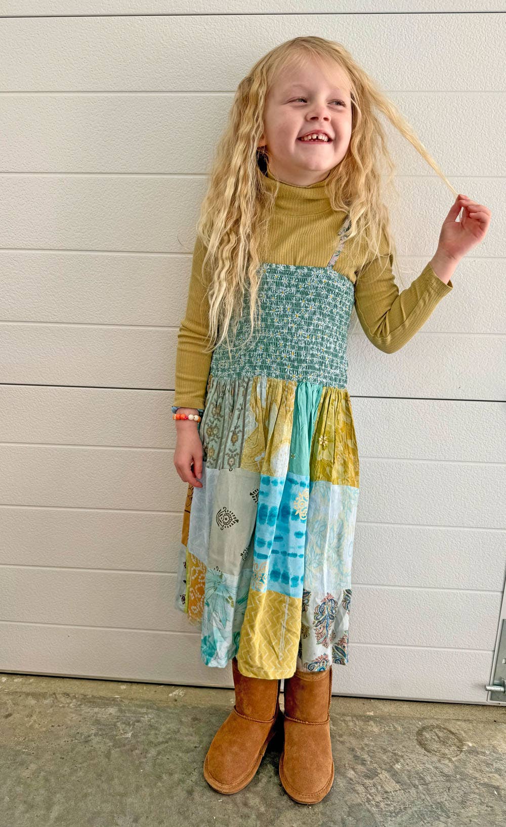 Tie-Top Patchwork Dress