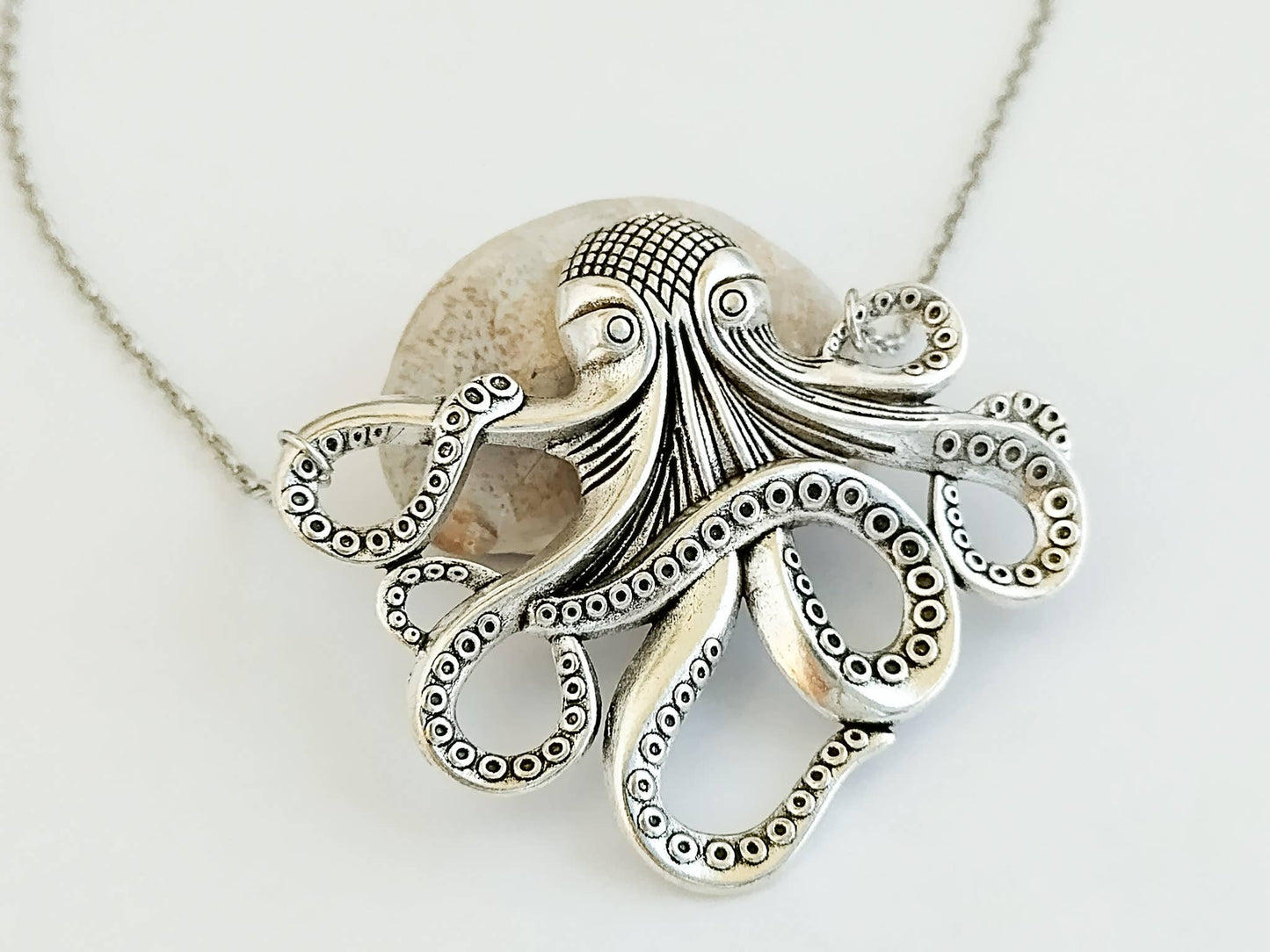 Silver Octopus Choker