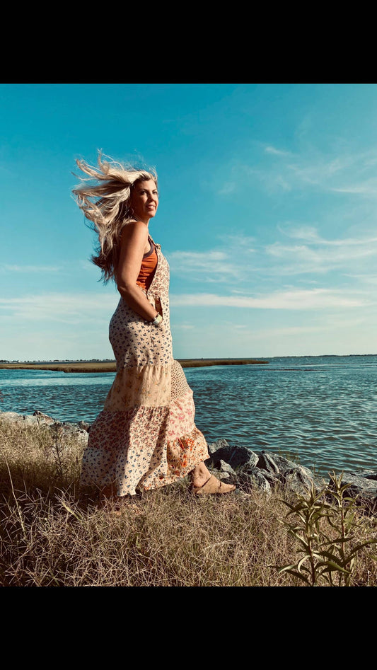 Sunshine Daydream Overalls: Ivory / XL