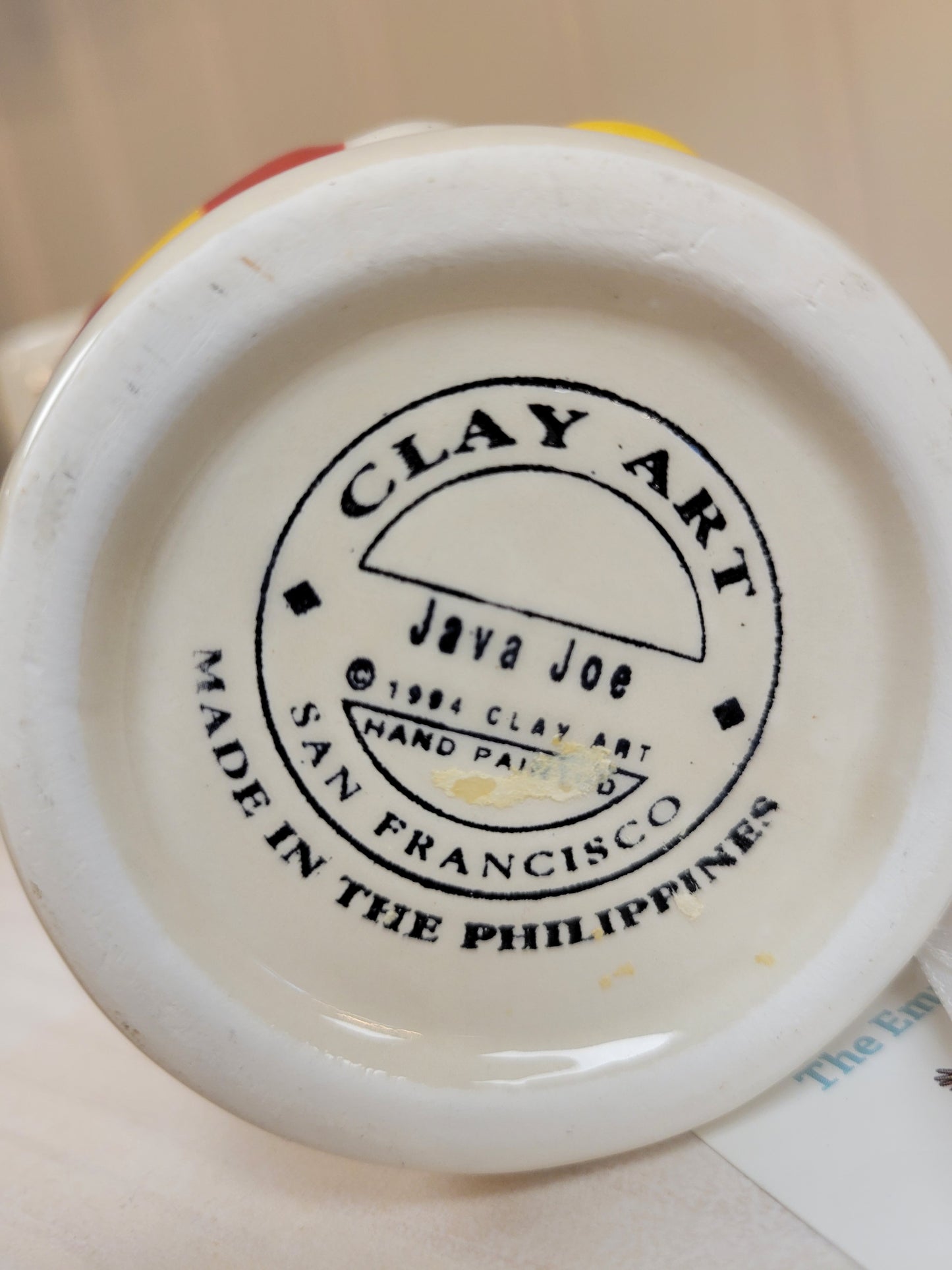 Vintage Java Joe by Clay Art Mugs and Saucers