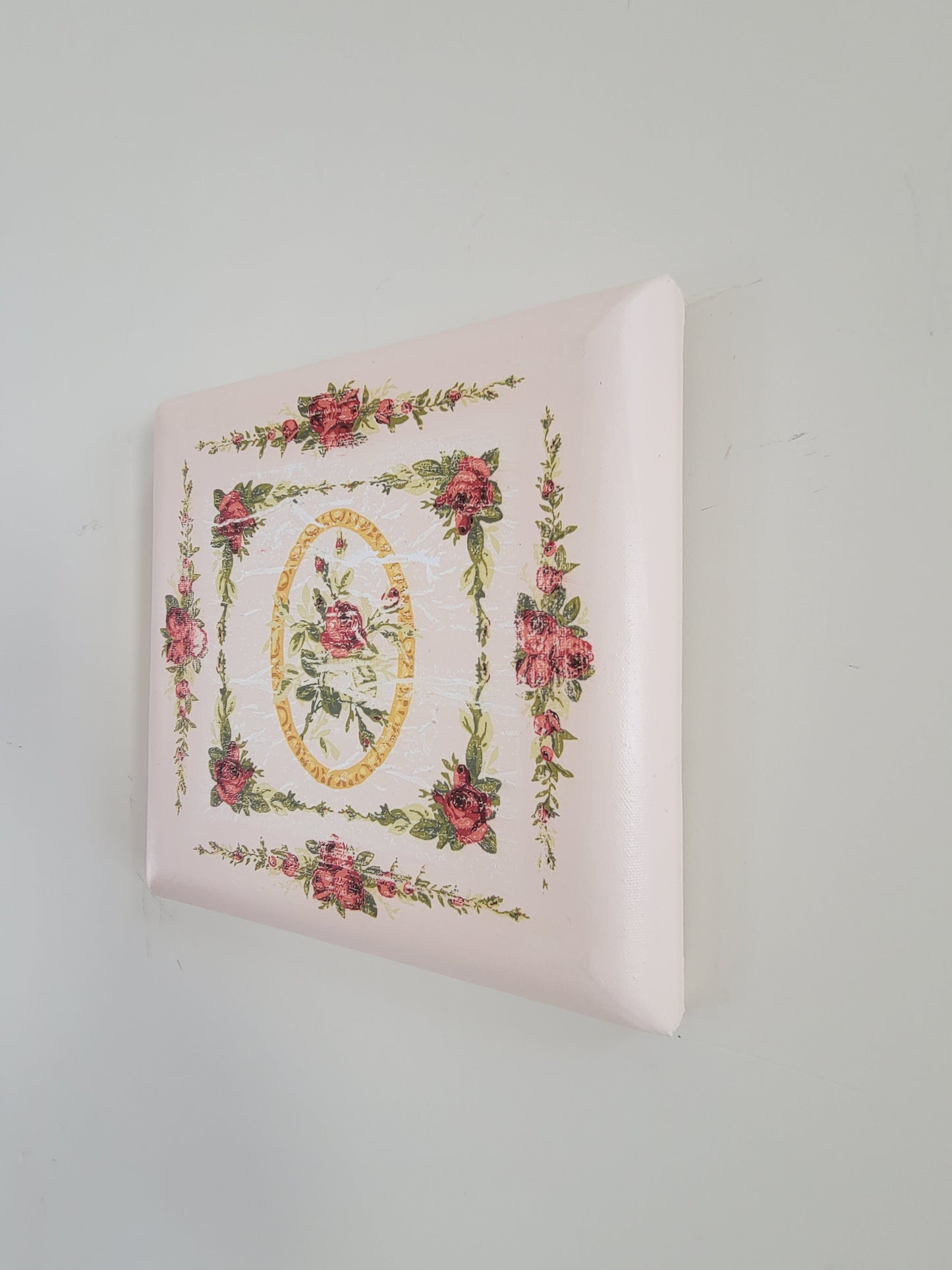 Cute Shabby Chic Rose Canvas Wall Art