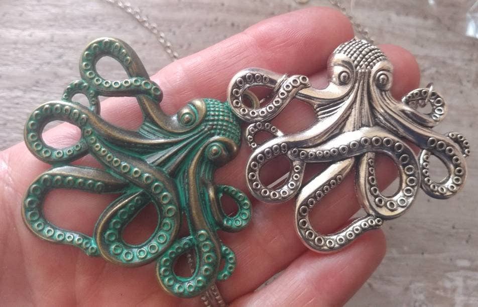 Silver Octopus Choker