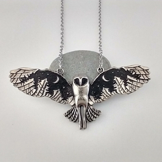 Owl Statement Necklace, Magical Necklace
