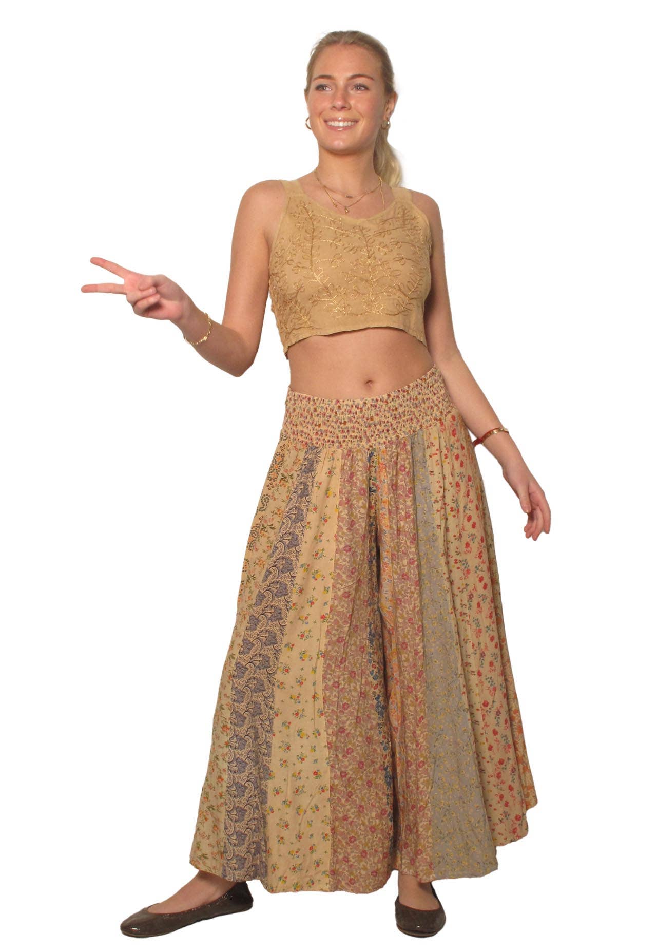 Smocked Top Tier Skirt Assorted / S