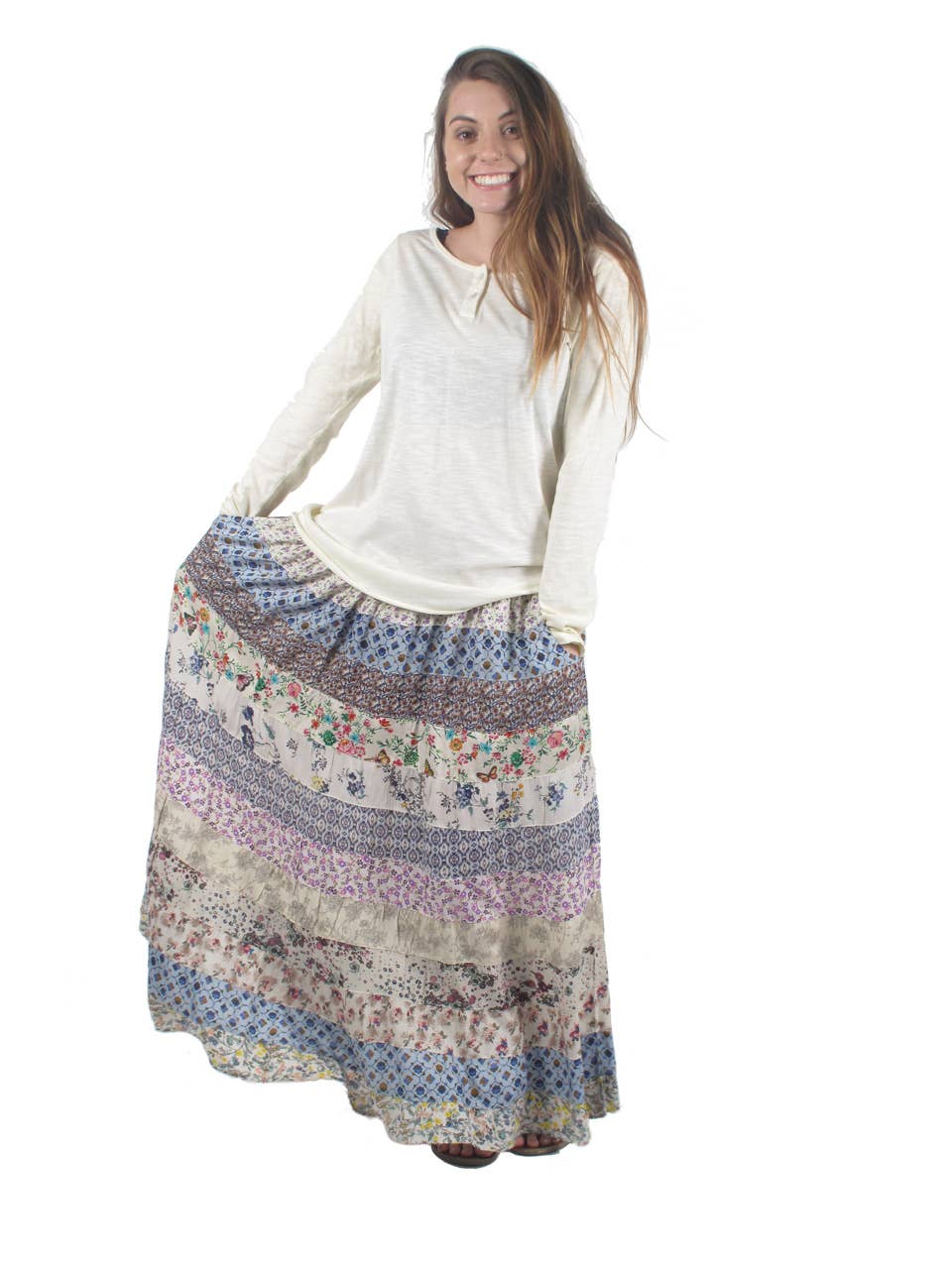 Smocked Top Tier Skirt Assorted / S