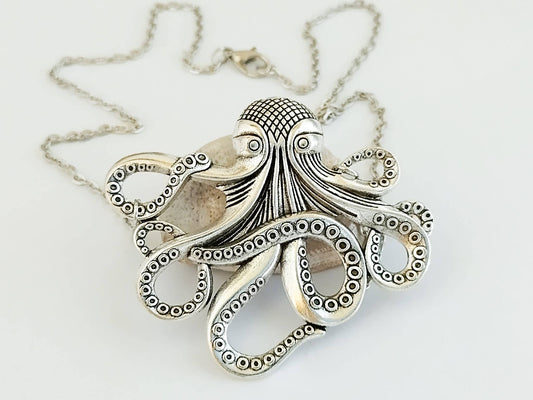 Silver Octopus Choker