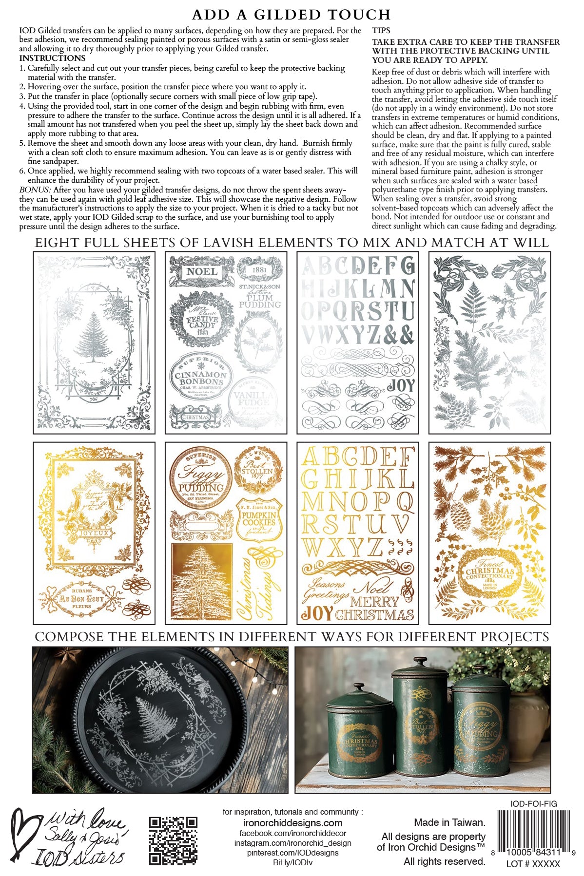 Figgy and Flourish IOD Foil Transfer
