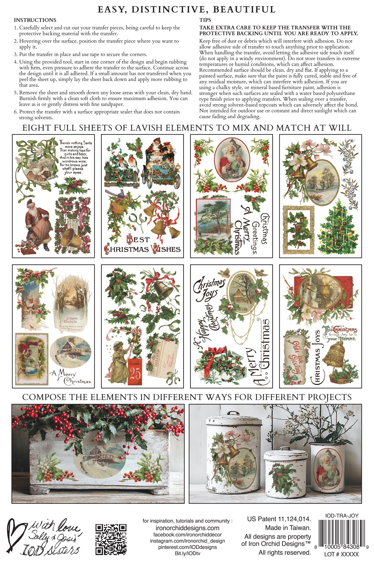 Christmas Joy IOD Transfer