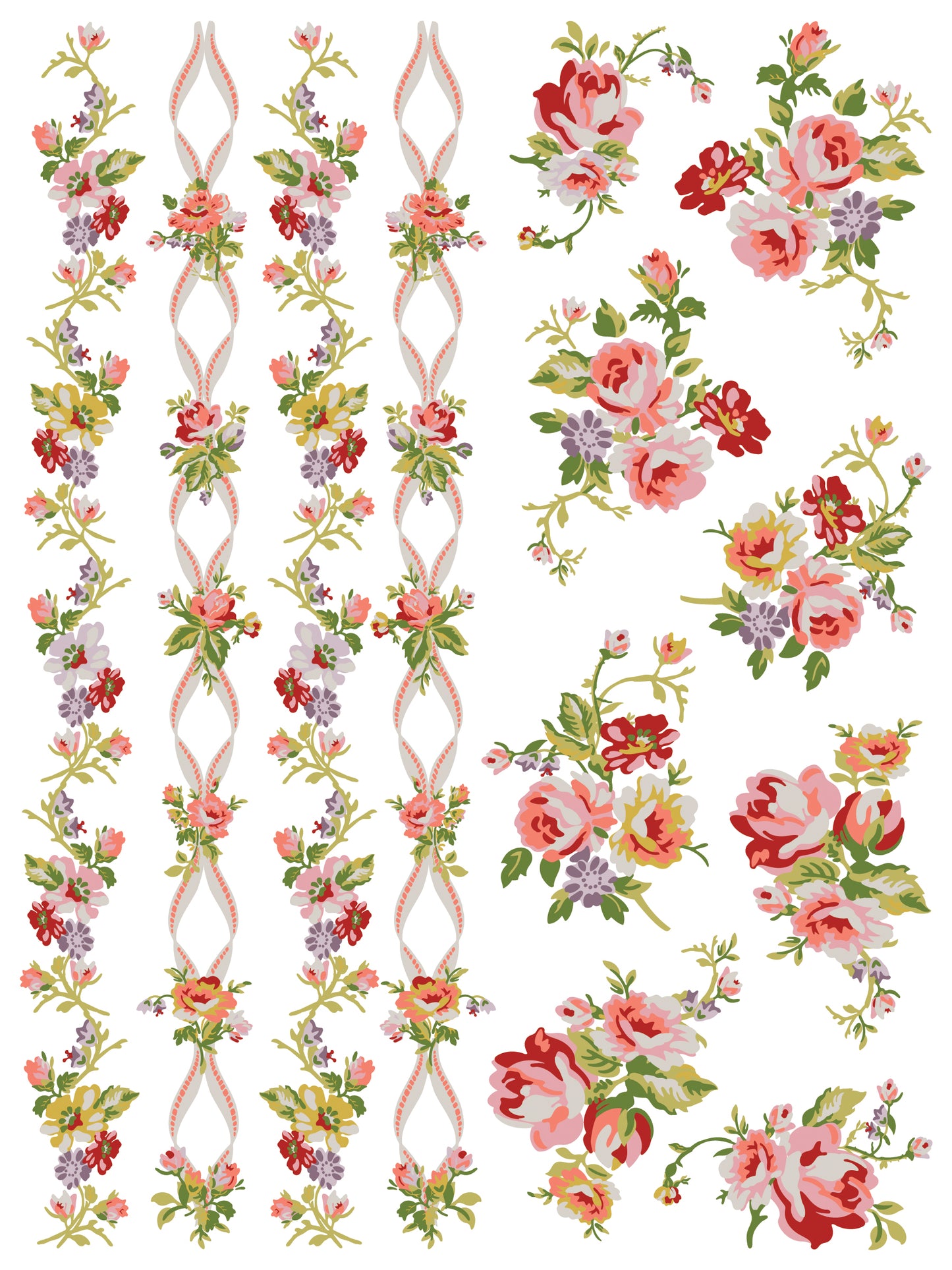 Ditsy Blooms IOD Paint Inlay 12x16 Pad™