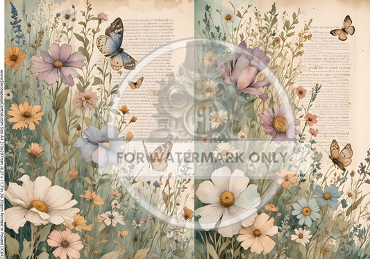 A4 Spring Watercolor Duo Rice Paper