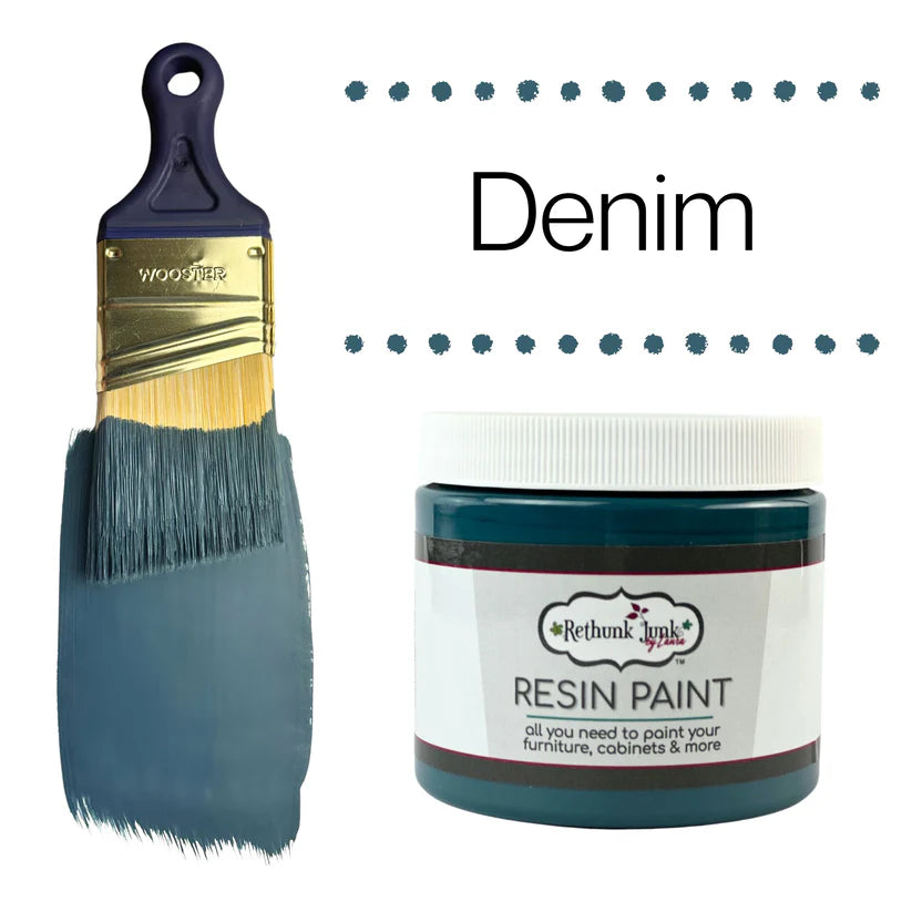 Rethunk Junk Resin Paint Denim Blue Furniture and Cabinet Paint