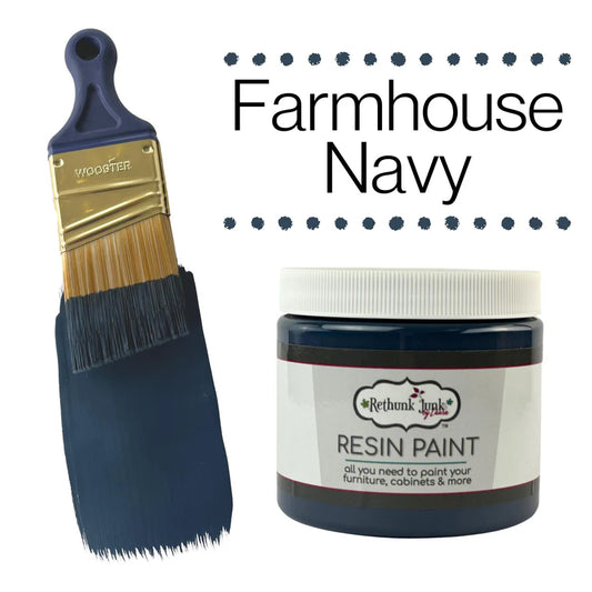 Rethunk Junk Resin Paint Farmhouse Navy Furniture and Cabinet Paint