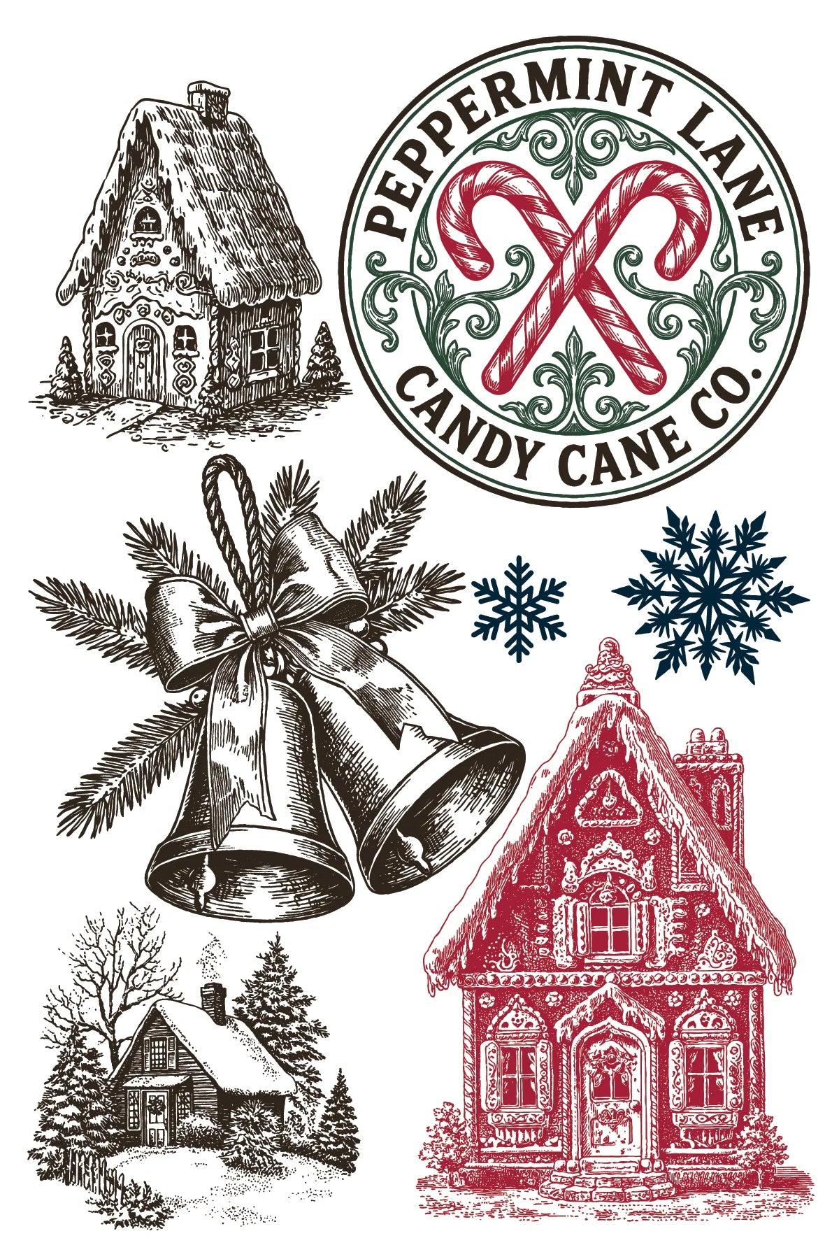 The North Pole Co Paint Inlay | 8 Pages | 8” x 12”