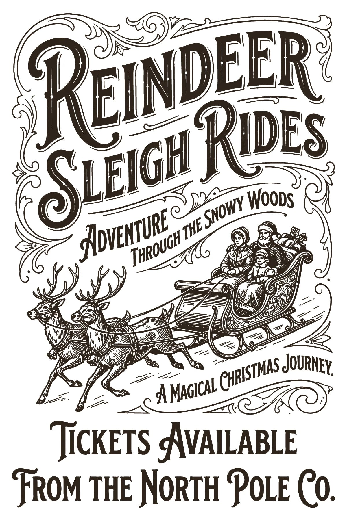 The North Pole Co Paint Inlay | 8 Pages | 8” x 12”