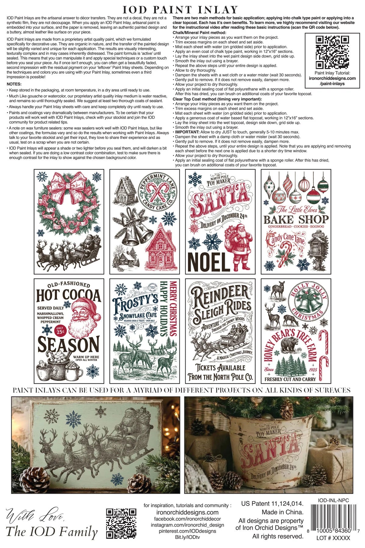 The North Pole Co Paint Inlay | 8 Pages | 8” x 12”