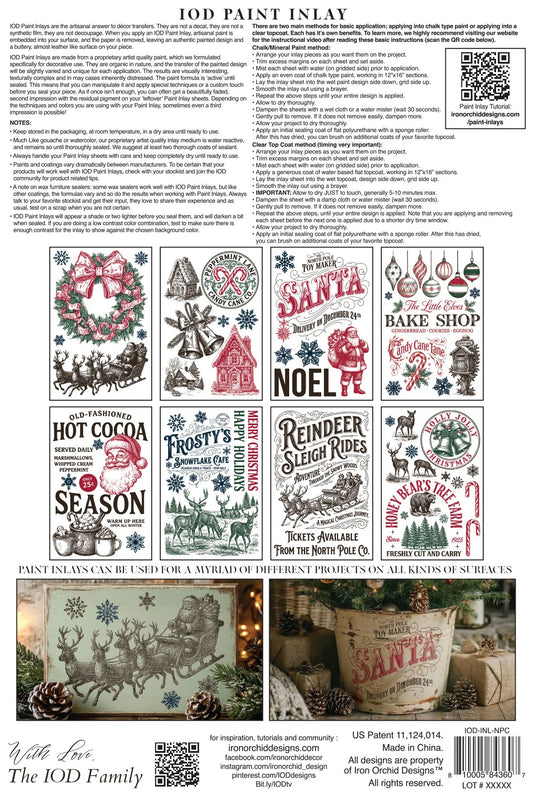 The North Pole Co Paint Inlay | 8 Pages | 8” x 12”
