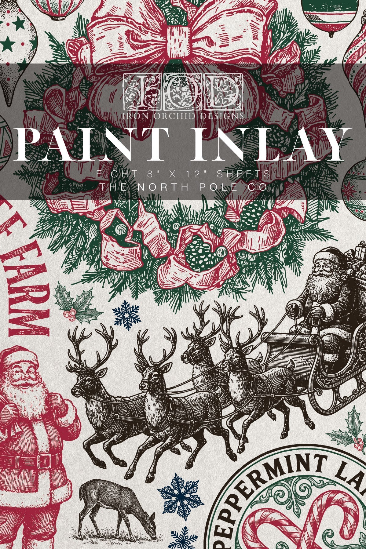 The North Pole Co Paint Inlay | 8 Pages | 8” x 12”
