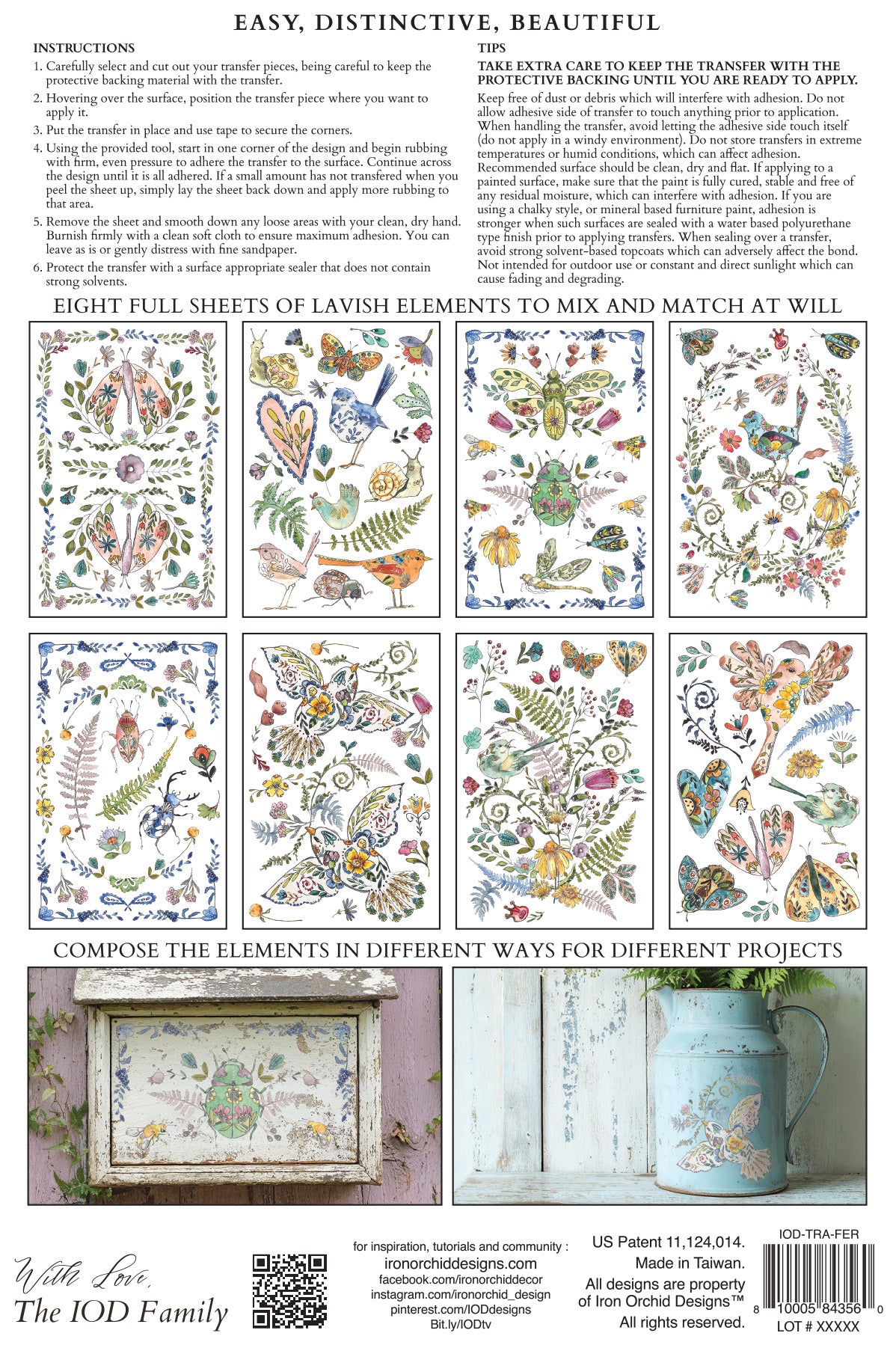 Fern Fables IOD Transfer | 8 Pages | 8” x 12” | Full Color