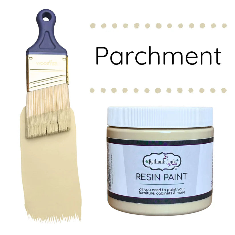 Rethunk Junk Resin Pain PARCHMENT Furniture and Cabinet Paint