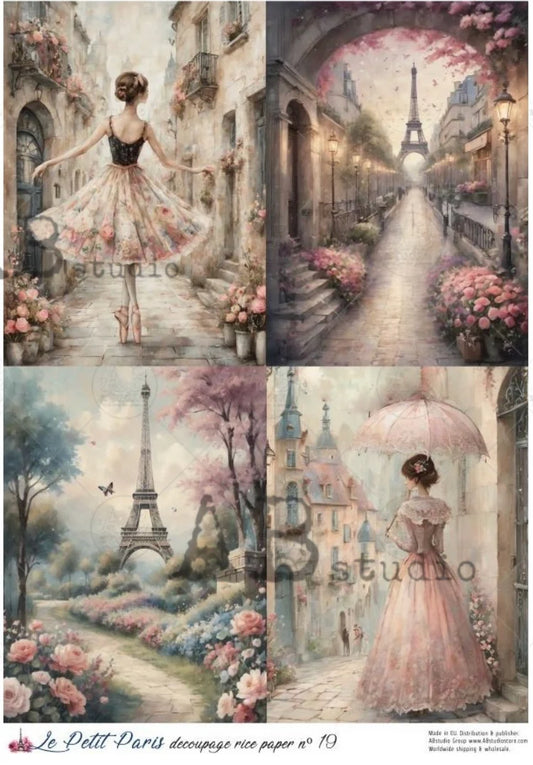 A4 LPP Paris in Spring Quad Rice Paper Le petite Pariis 19