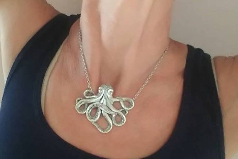 Silver Octopus Choker
