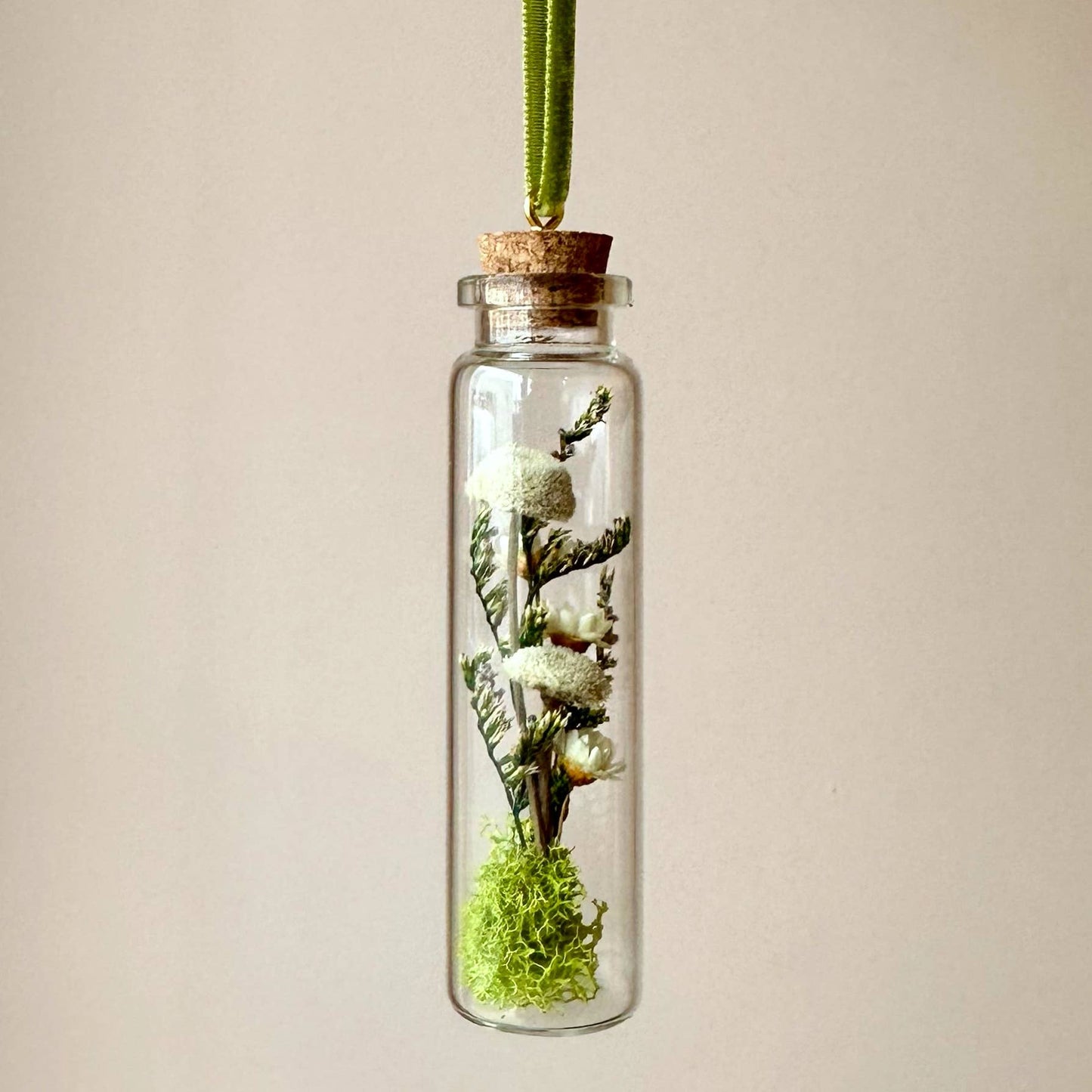Mix Wildflower Terrarium Christmas Ornament Curiosity Jar: Velvet