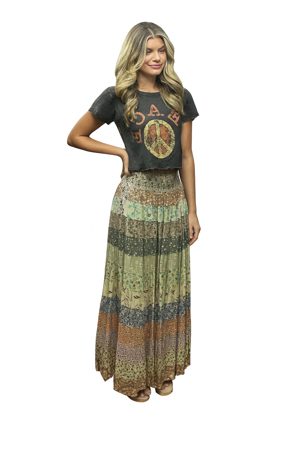 Smocked Top Tier Skirt  Assorted / M