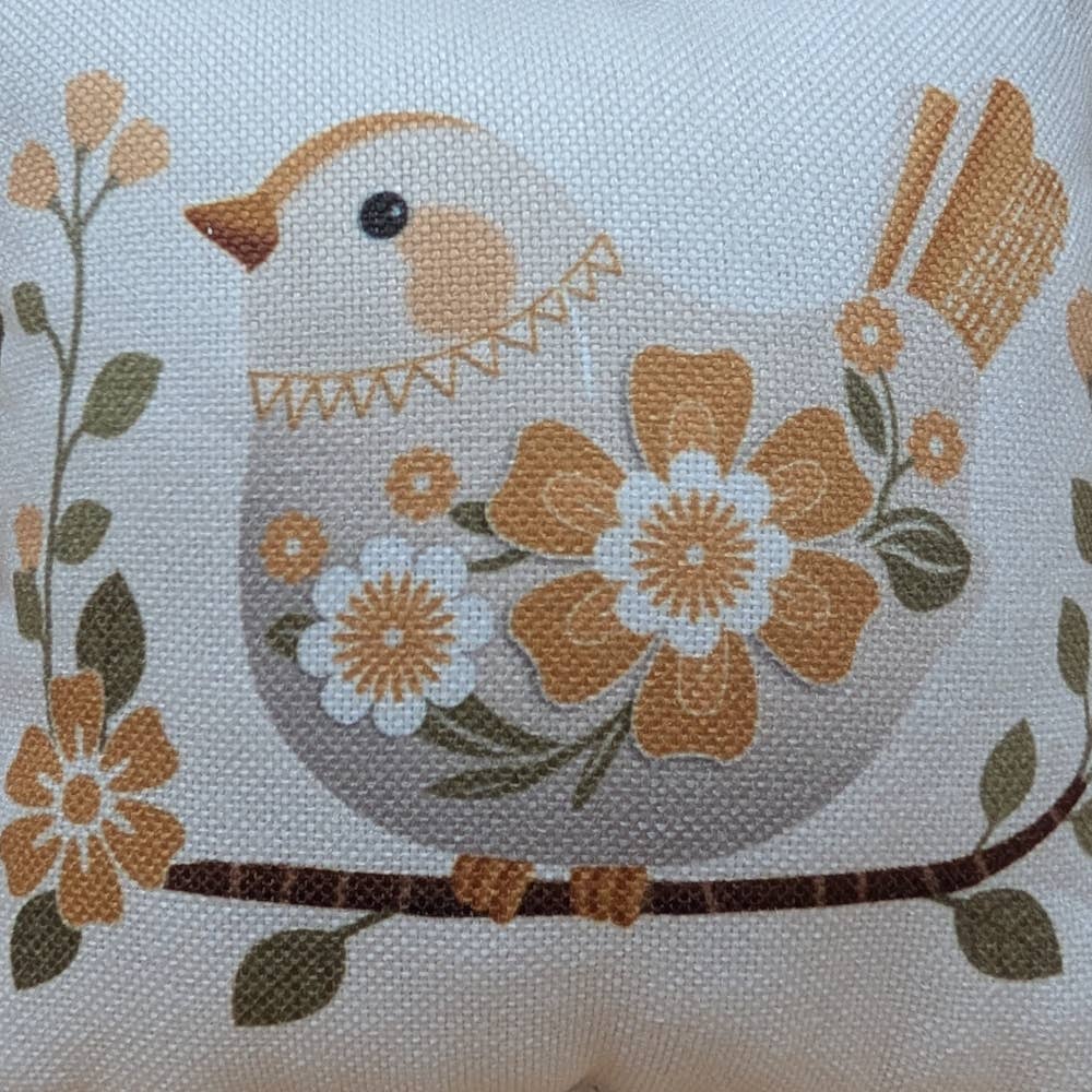 Mini Pillow with Bird
