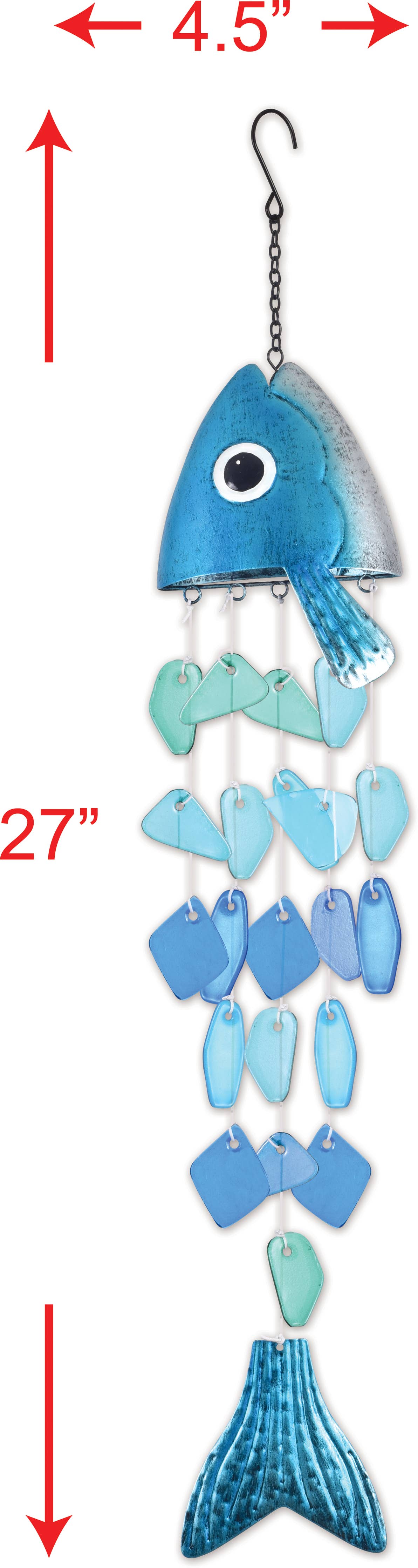 Blue-Fish Glass Chime