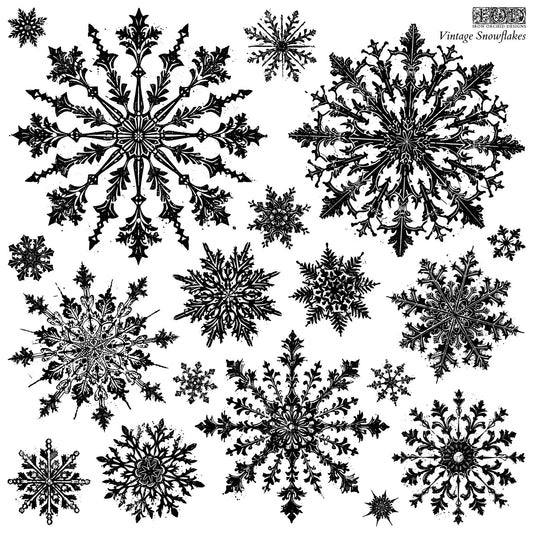 Vintage Snowflakes IOD Decor Stamp RETIRED